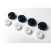 BLVD (4) Black License Plate Frame Screw Caps / Covers