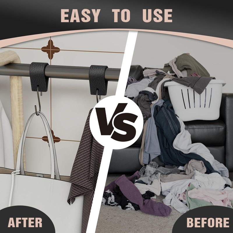 VARKAGE Pack of 6 Hooks for Clothes Rail, Clothes Hook