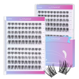 Natural Wispy Lash Clusters - 100pcs 10-16mm D Curl Antigone Eyelash Clusters,LANKIZ Resuable DIY Lash Extensions for Beginners & Lash Artists