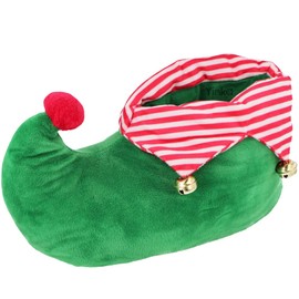 Yinka Shoes Kids Elf Feet Novelty Christmas Slipper Boots (Green, 2)
