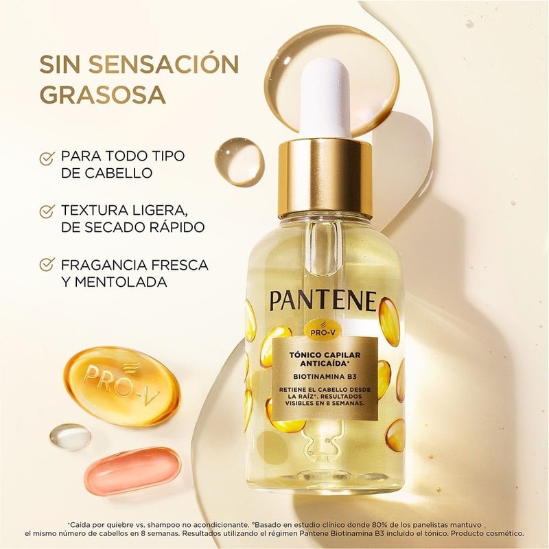 PANTENE, Tónico Capilar Anticaída+ para cabello saludable desde la raíz