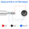 MEIRIYFA 1/4" TRS auf XLR Adapter, XLR 3 Pin Stecker
