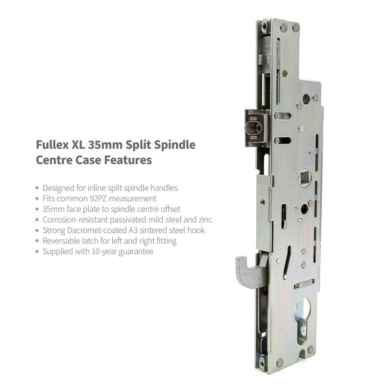 Fullex XL 35mm Backset Multipoint Lock Centre Case Gearbox -
