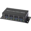 Renkforce 4 Port USB 3.0-Hub Metallcase, einzeln schaltbar, to wall
