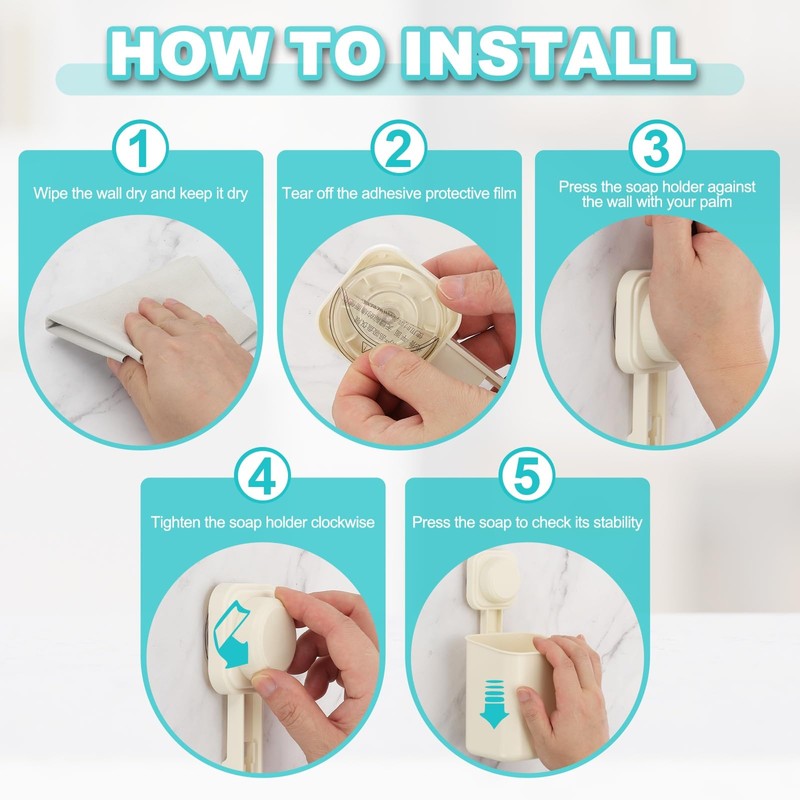 uxcell 1Pcs Suction Toothbrush Holder, 4" x 8" Wall Mounted
