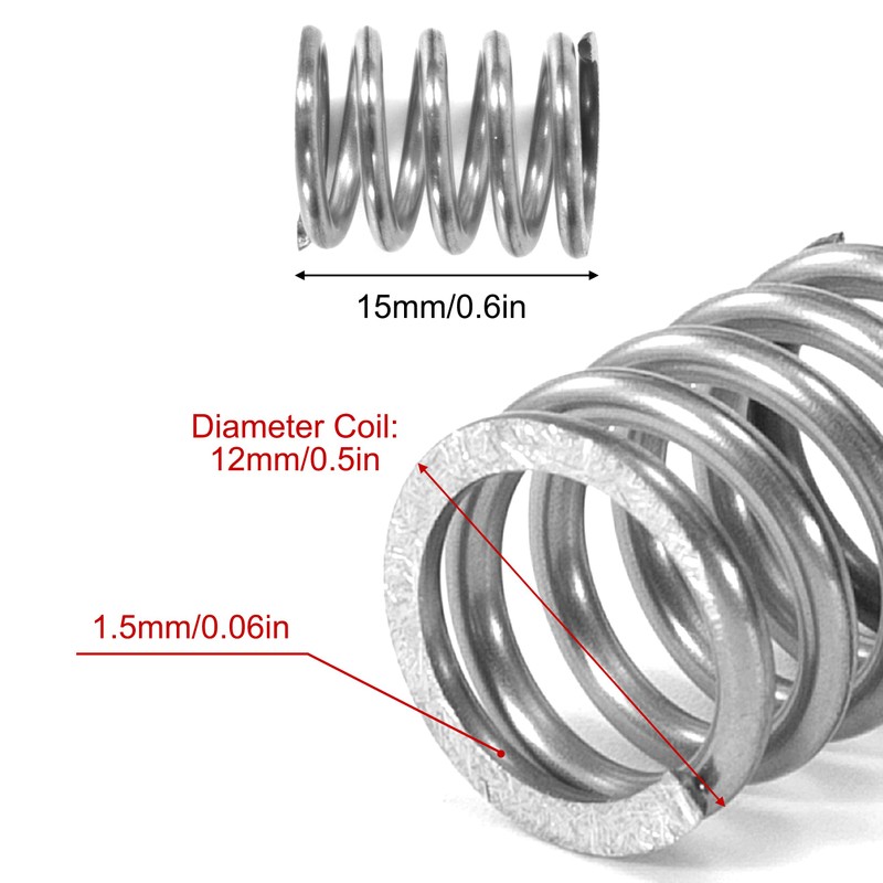 GUNGY Compression Spring Stainless Steel Spring Compression Springs 15 mm