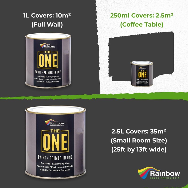 THE ONE All-In-One Paint & Primer - Charcoal Satin, 8.5