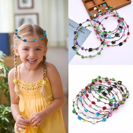 Aumiss - Corona De Flores Led, Diadema Luminosa, 7 Unidades,