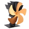 5 Blade Heat Powered Stove Fan Fireplace Fans Self Generating