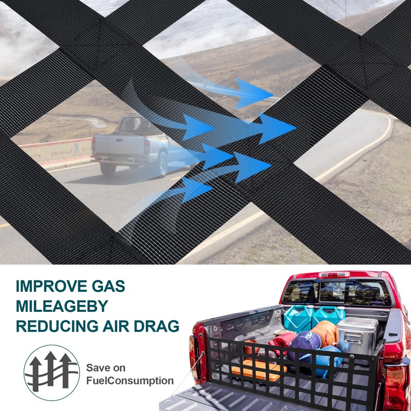 Tailgate Net for Pickup Truck Bed - Cargo Trucks Bed