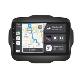 9 Inch Double Din Car Stereo for Jeep Renegade 2015-2020 Android 13 IPS Touchscreen Car Radio w/Wireless Carplay Android Auto GPS Navigation Bluetooth WiFi FM SWC AHD Mirror Link Backup Camera, 2+32G