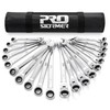Prostormer Ratcheting Combination Wrench Set, 20-Piece SAE & Metric Wrench