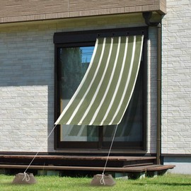 Takasho GCS-20GS5 Cool Shade, Prime, Green Striped, 39.4 x 78.7 in (100 x 200 cm)