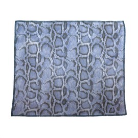 Calabria 2 Pack Microfiber Cleaning Cloth Brown/Blue Snakeskin Print Clean Eyeglasses Lens TV Phone Screen Camera Sunglasses