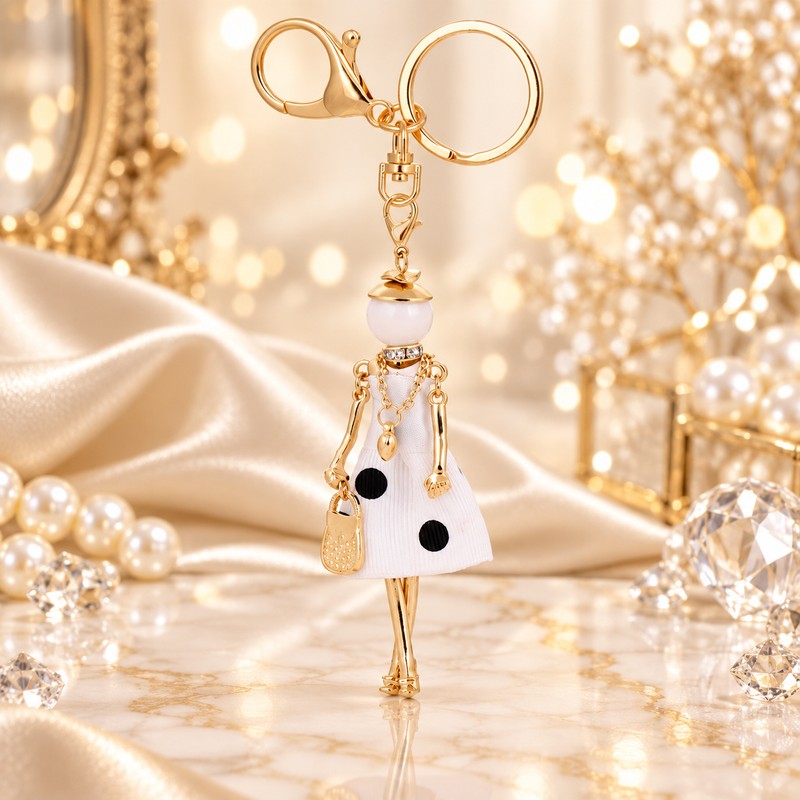 Handmade Tassel Fashionista Doll Keychain for Bags & Keys –