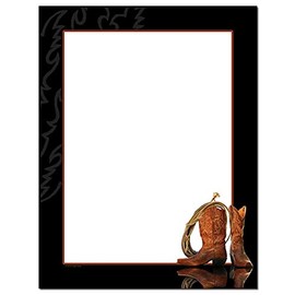Cowboy Boots Letterhead Letterhead Laser & Inkjet Printer Paper (100 Sheets)