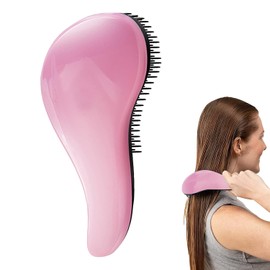 MITEGELO Cepillo para Cabello Antiestático, Detangling Brush, Favorece Crecimiento del Cabello, Evita Encrespamiento, en Húmedo y en Seco, Apto para Todo Tipo de Cabellos. (Rosa)