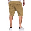 HMIYA Men's Summer Chino Shorts Cotton Elastic Waist with Pockets,