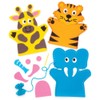 Baker Ross AW642 Jungle Animal Hand Puppet Sewing Kits (Pack