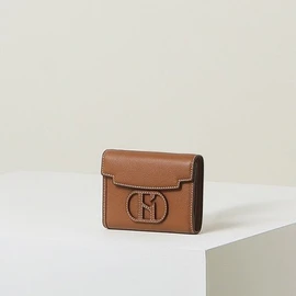 Hazzys (대구신세계)HAZZYS ACC 브라운 로고배색 소가죽 반지갑  HIWA4E529W2 (Daegu Shinsegae) HAZZYS ACC Brown Logo Contrast Cowhide Wallet HIWA4E529W2