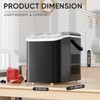 DUMOS Countertop Ice Maker with Handle, 26lbs/24H Portable Ice Machine,