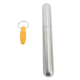2 Pcs Cigar Humidor Good Moisturizing Effect Stainless Steel Cigar Holder Tube with Puncher for Daily Travel Cigar Tube + Yellow Punch