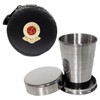 Knight 2oz Collapsible Drinking Cup with Leather Doncaster Rovers Football Club Case