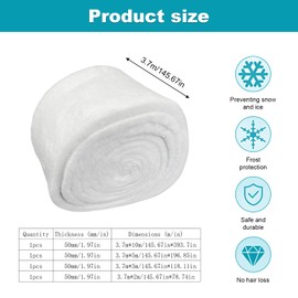 Van Insulation Roll 370mm x 2m - Recycled Fiber Thermal Barrier for Vehicle Conversions（50mm Thick）