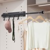 Supforce Valet Rod for Closets, 12" Valet Rod With 4
