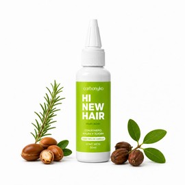 Aceite Capilar de Romero para Crecimiento del Cabello Carbonyko HI NEW HAIR (50 ml) – Hair Oiling con Argán y Jojoba para Nutrición, Reparación y Bril