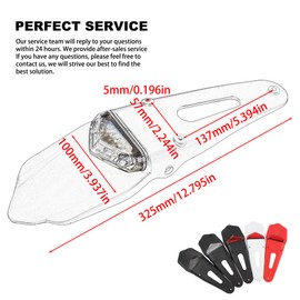 ABCERRSI Motorcycle Rear Fender Brake Tail Light,Dirt Bike 12V LED Stop Signal Brake Lamp for Suzuki Husqvarna TE250 TE300 RMZ250 RMZ450 DRZ40-White