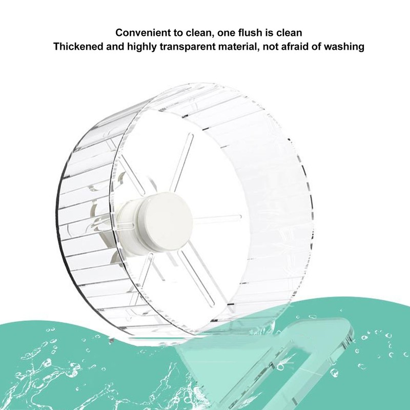Silent Hamster Wheel with Stand Prevent Slip Clear Acrylic Hamster