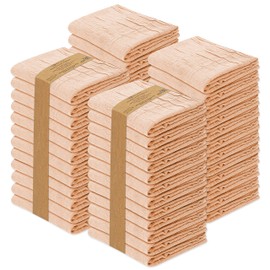 RUVANTI Flour Sack Towels 6 Pack 28"x28", Ring Spun 100% Cotton Flour Sack Dish Towels, Machine Washable, Absorbent Tea Towels - Flour Sack Kitchen Towels for Drying & Cleaning - Peach