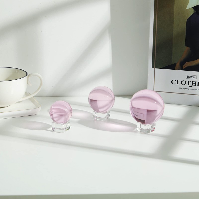 LONG SHENG 50mm(2 inch) Magic Crystal Ball Free Glass Stand