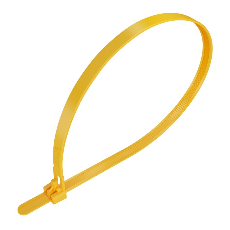intervisio Cable Ties Resealable, 540 mm x 7.6 mm, Yellow,