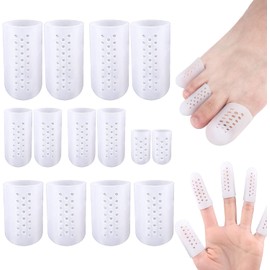 7 pares Protectores de Dedos de Silicona para Hombres y Mujeres Fundas de Gel para Dedos Pequeños Alivio del Dolor de Callos y Ampollas Cojines de Dedos para Aliviar el Dolor de Pies