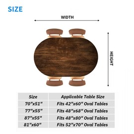 Pyfvdcrxesz Oval Tablecloth, Fitted Elastic Edge Design, Oak Wood Texture Background Natural Pattern, Polyester Cover for Camping, Patio, Card Tables, Party Decor, Fits 42"x60" Oval Tables
