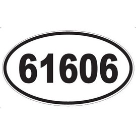 US Decal, Inc. Number 61606 Oval Sticker