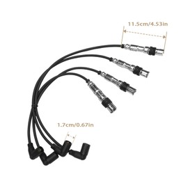 Taesayl Zündkabelsatz Zündkabel Zündungskabel Zündspule für Golf 5 Plus Golf 6 Beetle Caddy Polo A1 8X A3 8P Altea Ibiza Leon Toledo Fabia Rapid Roomster 1.2 TSI Zündleitungen Zündkabelsatz