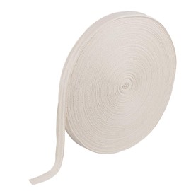 KOHAND 20mm x 100m Cotton Twill Tape, Natural Cotton Bunting Tape, Herringbone Roll Linen Twill Ribbon Elastic Bands Webbing Tape Bias for Sewing Webbing Craft Beige
