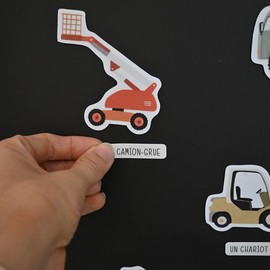 FERFLEX - Magnetic Game for Children - Construction of Vehicles - Can be Used on All Magnetic Surfaces - 3 Years - 39 Magnets