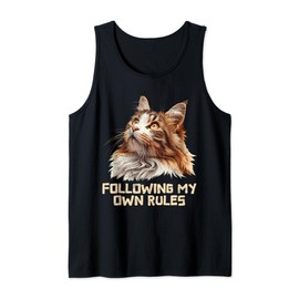 Maine Coon FOLLOWING MY OWN RULES Funny Main Coon Tank Top