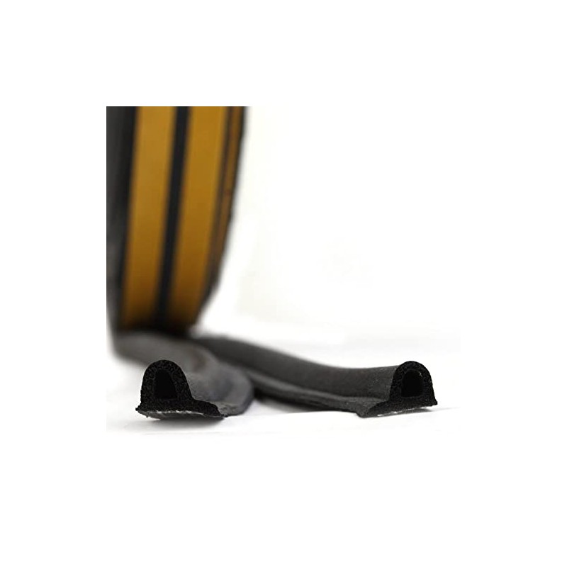 STORMGUARD 05SR034010MBL EPDM 'P' Profile SELF-ADHESHIVE Draught EXCLUDER Seal 10M