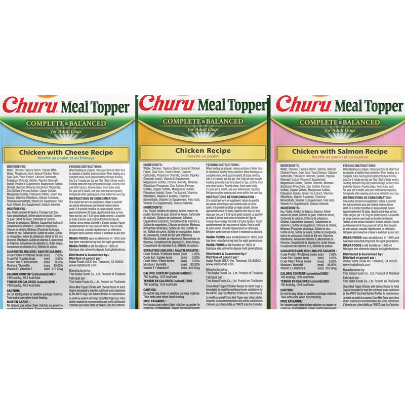 INABA Churu Meal Topper for Dogs, Complete & Balanced, Creamy,
