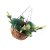 Artificial Christmas Hanging Basket Decorated with Pine Cones Ball Lights