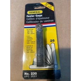 General feeler guage set # 230 26 pc set,new in package,never used