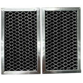 EVERETCHPRO W10892387 Microwave Hood Charcoal Filter, 3.25 x 5.25 x 0.375 inch, 2-Pack, Compatible with Whirlpool