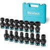 DURATECH 3/8" Drive Swivel Socket Set 16 Pieces Shallow Universal