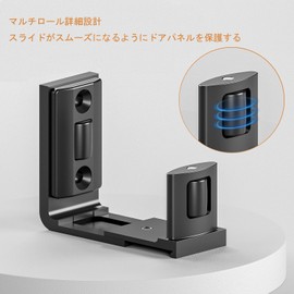 Sliding Barn Door Floor Guide for Bottom, Adjustable U Shape Flush Flat Bottom Design, Wall Mount Barn Door Guide, Matte Black, 1 Pcs