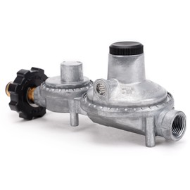 Stanbroil Horizontal Two Stage propane regulator with 3/8" Female NPT and POL for RV, Vans, Trailers, Campers